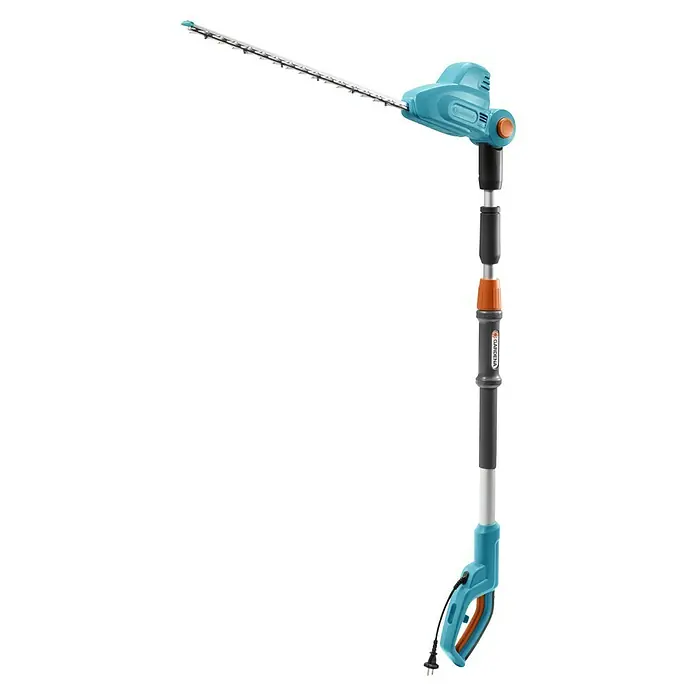 Gardena Teleskop-Heckenschere THS 500/48 - 500 W, Schwertlänge: 48 cm - Hier ist eine Gardena Akku-Teleskop-Heckenschere, die für komfortables und kabelloses Schneiden hoher Hecken entwickelt wurde.