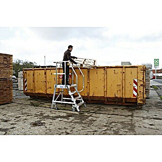 Krause Stabilo Podestleiter (Arbeitshöhe: 3 m, Anzahl Tritte: 4 Stk., Aluminium)