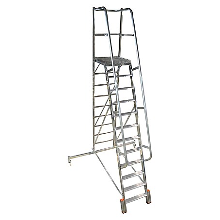 Krause Stabilo Podestleiter Vario kompakt (Arbeitshöhe: 4,35 m, 12 Stk., Aluminium)