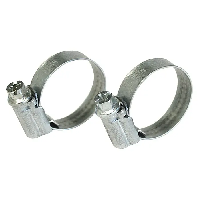 Abrazadera sin fin - 2 ud., 9 mm, Ajustable: 12 mm - 22 mm - Dos abrazaderas de metal con cierre de tornillo, ideales para fijaciones seguras y fiables en diversas aplicaciones.