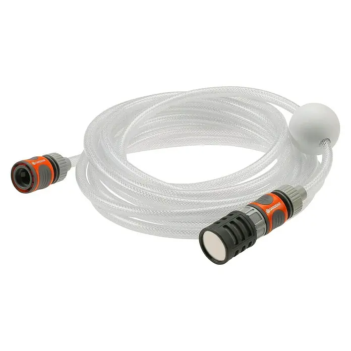 Gardena Power for All 18V Akku-Druckreiniger AquaClean 24/18V SE - 18 V, 1 Akku, 2,5 Ah - Gardena Cleansystem Anschlussfertiger Rohrreinigungs-Schlauch mit Zubehör zur Rohrreinigung im Außenbereich.
