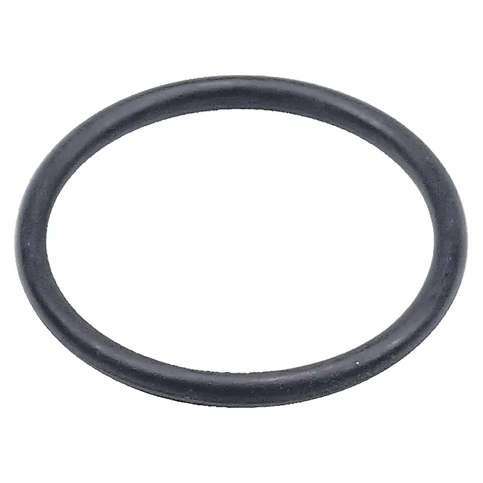 Gardena Dichtring-Set - 4 Stk., Passend für: Gardena Ventilbox V1 & V3 - Nahaufnahme eines O-Rings aus Gummi, ein Dichtungsring für verschiedene Anwendungen, auf schwarzem Hintergrund.