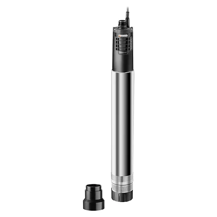Gardena Tiefbrunnenpumpe 6000/5 Inox automatic - 950 W, Max. Fördermenge: 6.000 l/h, Max. Druck: 5 bar - Gardena 6000/5 inox automatic Hauswasserwerk für die Gartenbewässerung und die Hauswasserversorgung mit hoher Leistung und Edelstahlgehäuse.