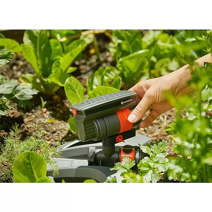 Gardena Viereckregner Kopf - Passend für: Gardena Viereckregner OS 90 und OS 140 - Anwendungsbeispiel