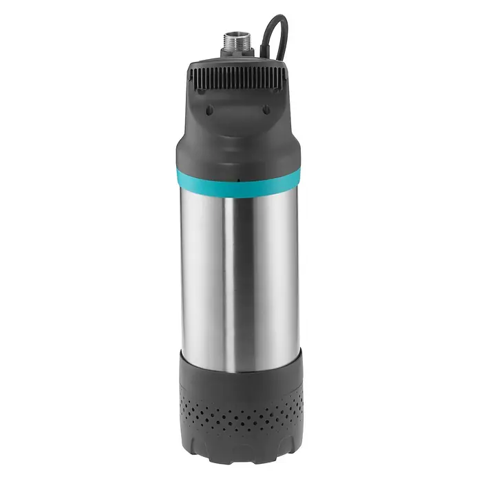 Gardena Tauchpumpe 5900/4 INOX Automatic - 900 W, Max. Fördermenge: 5.900 l/h - Aufnahme einer Tauchpumpe mit robustem Edelstahlgehäuse, ideal für den Einsatz in verschiedenen Umgebungen.