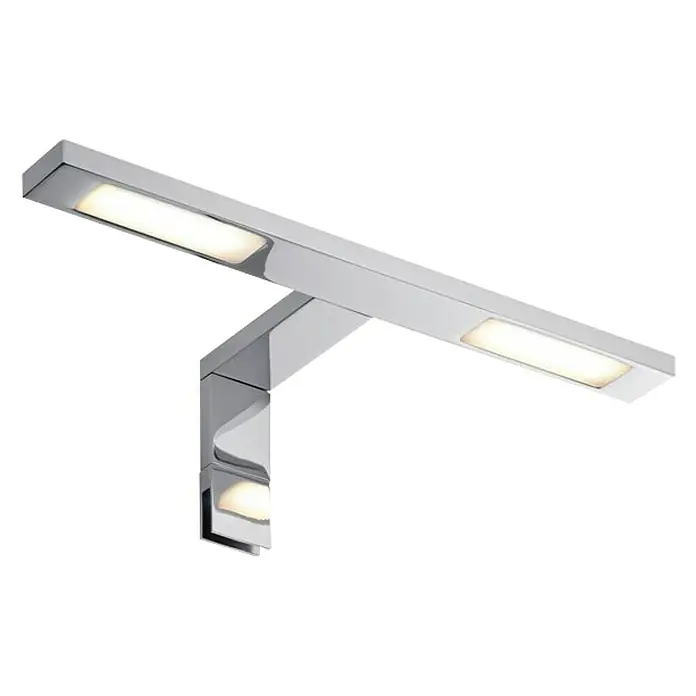 Paulmann Galeria LED-Spiegelleuchte Double Hook - 6,4 W, L x B x H: 30 x 11 x 8 cm, Chrom, Warmweiß - Elegante Chrom-LED-Wandleuchte mit zwei Lichtquellen für eine stilvolle und moderne Beleuchtung in jedem Raum.