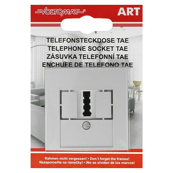 Voltomat ART TAE-Anschlussdose (Silber, 3x6 NFN, Kunststoff, Unterputz)
