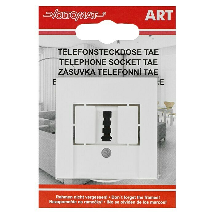 Voltomat ART TAE-Anschlussdose (Alpinweiß, 3x6 NFN, Kunststoff, Unterputz)