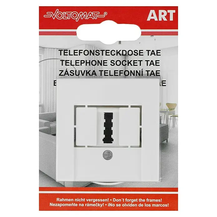 Voltomat ART TAE-Telefondose - Alpinweiß, Unterputzmontage - Telefonsteckdose TAE von VOLTOMAT für die Wandmontage. Zum Anschluss von Telefonen.
