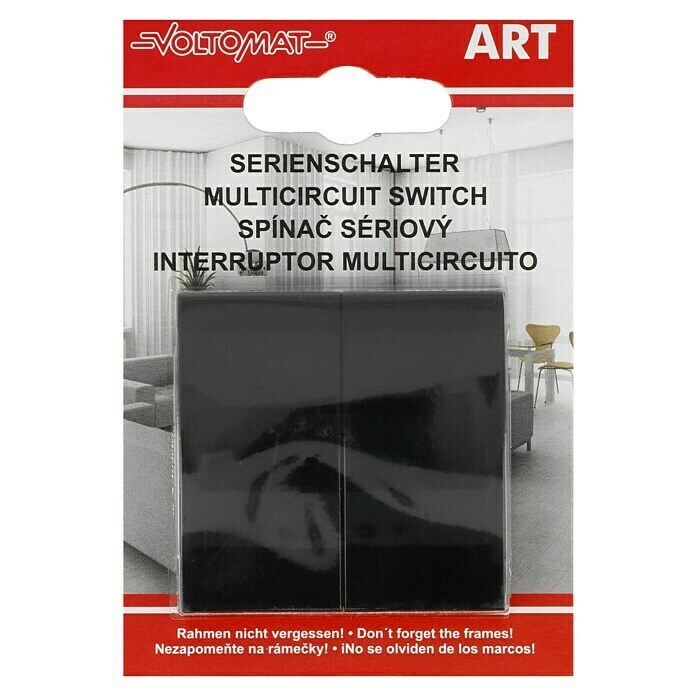 Voltomat ART Serienschalter (Schwarz, Unterputz, Kunststoff, 10 A)