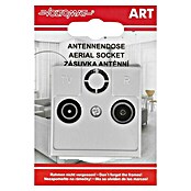 Voltomat ART Antennendose (Silber, 2 Anschlüsse, Kunststoff, Unterputz)