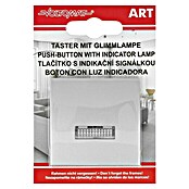 Voltomat ART Taster mit Glimmlampe (Silber, Unterputz, Kunststoff, 10 A)