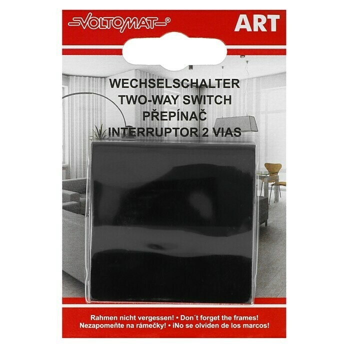 Voltomat ART Aus- & Wechselschalter (Schwarz, Kunststoff, Unterputz)