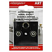 Voltomat ART Antennendose (Schwarz, 2 Anschlüsse, Kunststoff, Unterputz)