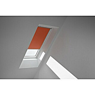 Velux Dachfensterrollo DKL MK08 4564S (Farbe: Orange - 4564S, Farbe Schiene: Aluminium, Manuell)
