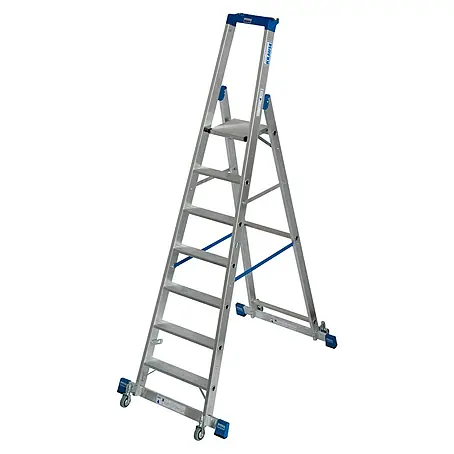 Krause Stabilo Stehleiter Fahrbar mit Traverse
