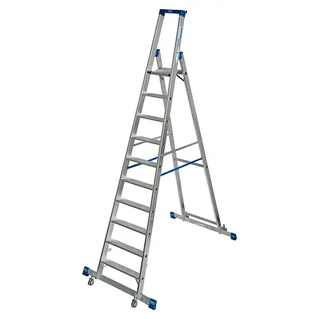 Krause Stabilo Stehleiter Fahrbar mit Traverse