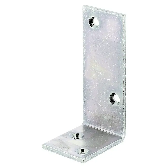 Stabilit Schwere Winkel50 x 40 x 100 mm, Stärke: 5 mm - Winkelverbinder aus verzinktem Stahl mit Befestigungslöchern für sichere Verbindungen und erhöhte Stabilität.