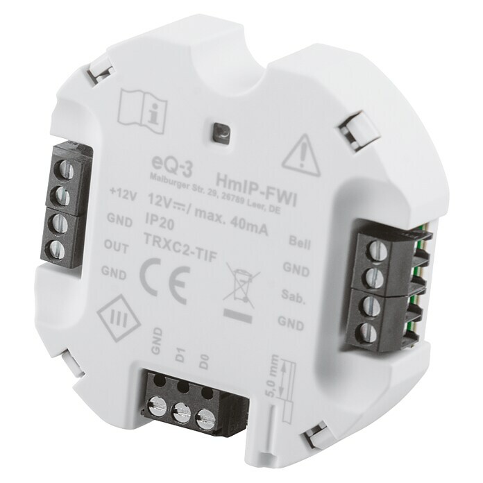 Homematic IP Funk-Schaltermodul Wiegand-Schnittstelle HmIP-FWI (Passend für: Wiegand-fähige Endgeräte) | BAUHAUS