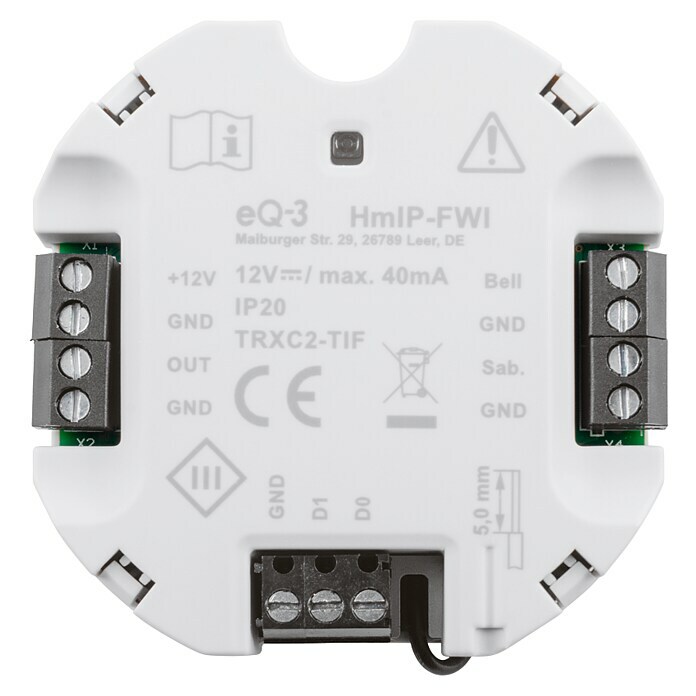 Homematic IP Funk-Schaltermodul Wiegand-Schnittstelle HmIP-FWI (Passend für: Wiegand-fähige Endgeräte) | BAUHAUS