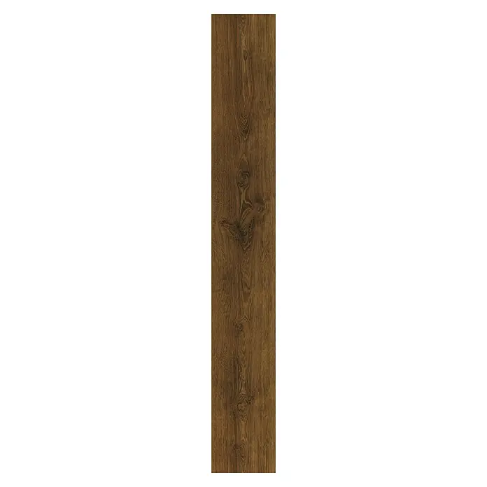 LOGOCLIC Laminado Roble Halley - 1.380 x 193 x 8 mm, Roble, AC4 - Tablero de laminado marrón con patrones de vetas de madera y nudos, ideal para añadir un toque rústico a espacios.
