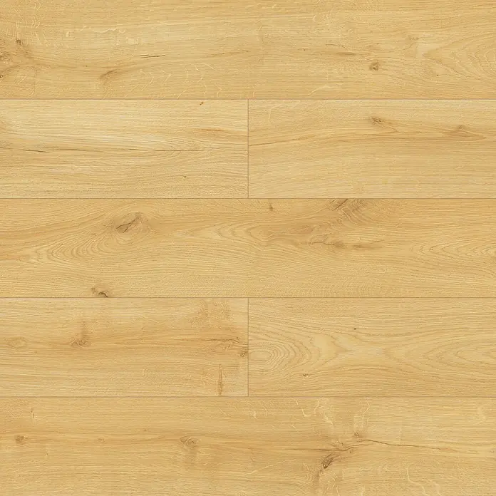 LOGOCLIC Laminado Roble Maui - 1.380 x 193 x 10 mm, Roble, AC5 - Suelo con aspecto de madera clara y patrones de grano para una apariencia natural, ideal para espacios habitables modernos y fácil limpieza.