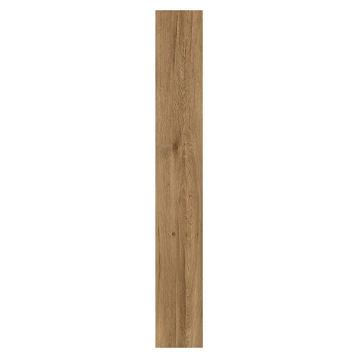 LOGOCLIC Laminado Roble Murano - 1.380 x 193 x 10 mm, Roble, AC4 - Un panel rectangular en tonos marrones cálidos muestra vetas de madera natural para una sensación acogedora y auténtica.