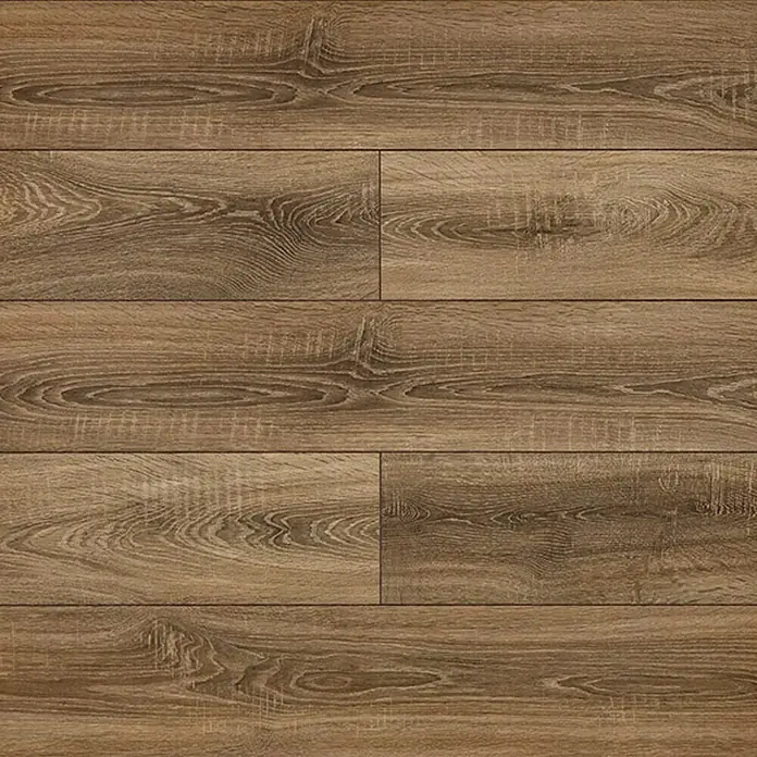 LOGOCLIC Laminado Roble Galia - 1.380 x 193 x 10 mm, Roble, AC4 - La imagen muestra una vista detallada de un suelo laminado de alta calidad con aspecto de madera, ideal para espacios modernos.