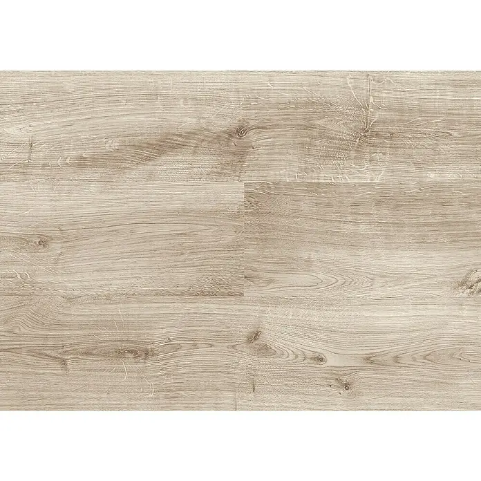 LOGOCLIC Laminado Roble Calgary - 1.380 x 193 x 7 mm, AC4 - Baldosas claras con aspecto de madera que presentan un grano realista y una paleta de colores naturales, ideal para interiores modernos y rústicos.