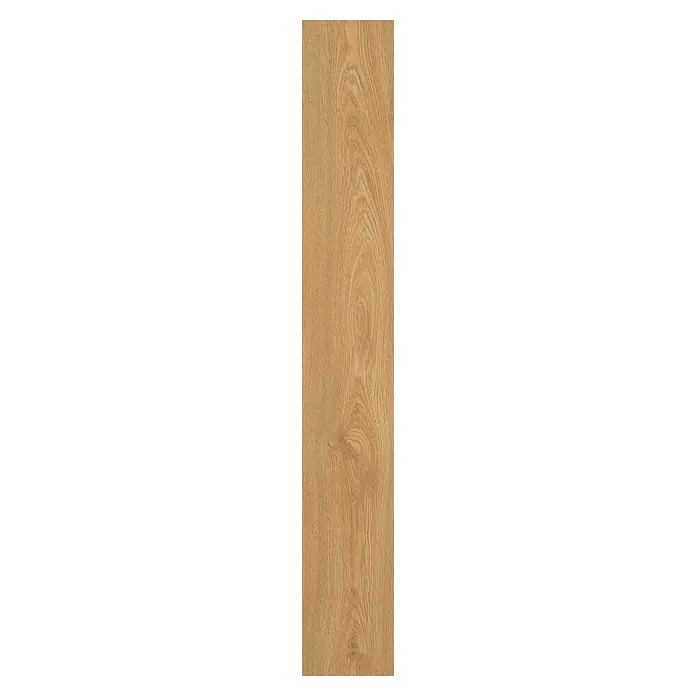LOGOCLIC Laminado Roble Livorno - 1.380 x 193 x 8 mm, Roble, AC5 - Tabla de madera clara con vetas naturales. Ideal para muebles rústicos o suelos con un carácter cálido y acogedor.