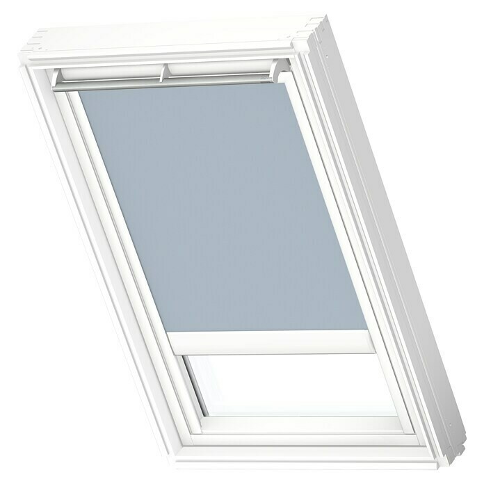 Farbe Velux DSL Solar Dachfensterrollo 4576SWL (Farbe: Schiene: FK04 Himmelblau BAUHAUS 4576SWL, - | Weiß, Solarbetrieben)