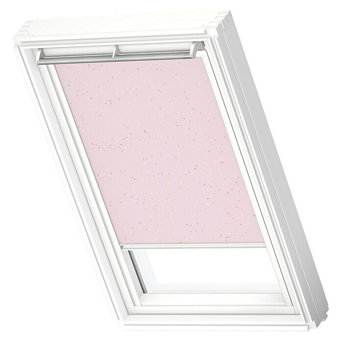 Velux Dachfensterrollo DKL P31 4659S (Farbe: Kids Rosa Sterne - 4659S,  Farbe Schiene: Aluminium, Manuell) | BAUHAUS