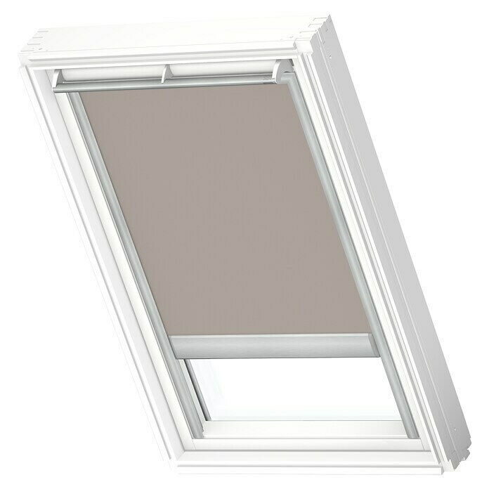 Velux Dachfensterrollo Solar DSL MK08 (Farbe: Sandbeige Solarbetrieben) BAUHAUS - | 4579S gepunktet Farbe Aluminium, 4579S, Schiene