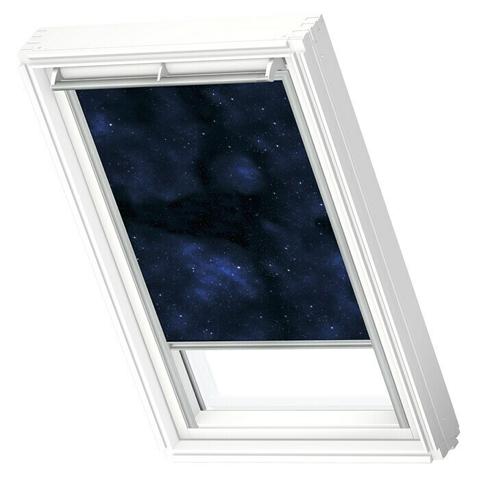 Velux MK08 Manuell) DKL BAUHAUS - Aluminium, Dachfensterrollo 4653S, Schiene: Kids Universum | (Farbe: Farbe 4653S