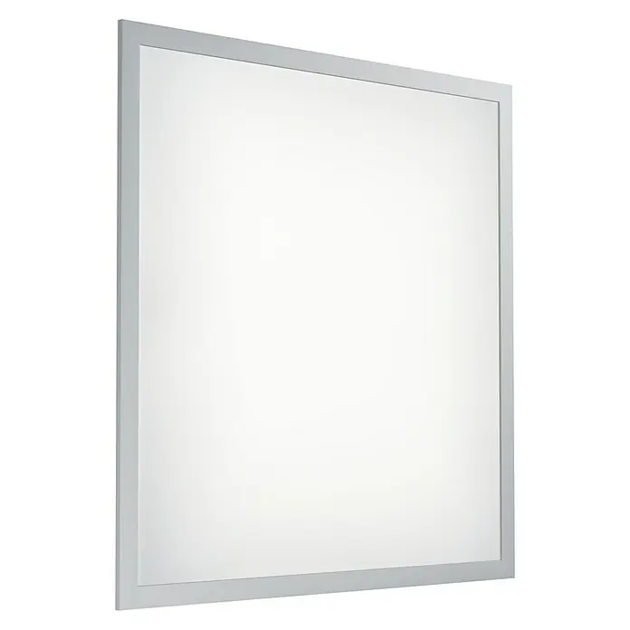 Ledvance LED-Panel Planon Plus - 36 W, 60 x 60 cm, Weiß, Kaltweiß - Nahaufnahme einer LED-Flächenleuchte mit schlankem Rahmen, ideal für moderne Innenräume.
