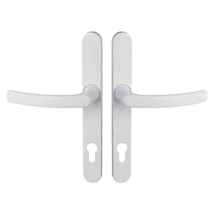 Solid Elements Drückergarnitur - Weiß, 2 Stk. - Weiße Türgriffe mit Langschild und Schlüsselloch, perfekt für moderne Innentüren. Stilvolles Design für jedes Zuhause.