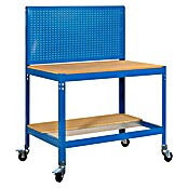 Simonrack Simonwork Banco de trabajo BT2 Mobile (L x Al: 61 x 144,5 cm, Ancho: 91 cm, Capacidad de carga: 280 kg, Azul)