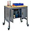 Simonrack Simonwork Banco de trabajo BT0 Locker Mobile (L x Al: 76 x 95 cm, Ancho: 120 cm, Capacidad de carga: 280 kg, Gris)