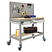 Simonrack Simonwork Banco de trabajo BT2 Box Mobile (L x Al: 61 x 144,5 cm, Ancho: 121 cm, Capacidad de carga: 280 kg, Gris)