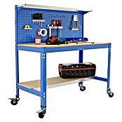 Simonrack Simonwork Banco de trabajo BT3 Mobile (L x Al: 61 x 144,5 cm, Ancho: 121 cm, Capacidad de carga: 280 kg, Azul)