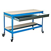 Simonrack Simonwork Banco de trabajo BT0 Box Mobile (L x Al: 76 x 95 cm, Ancho: 150 cm, Capacidad de carga: 280 kg, Azul)