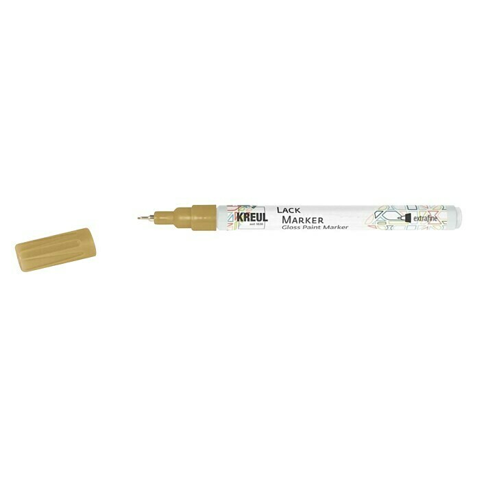 KREUL Lackmarker Extrafein Gold - 0,8mm Strichstärke Für Filigrane Arbeiten