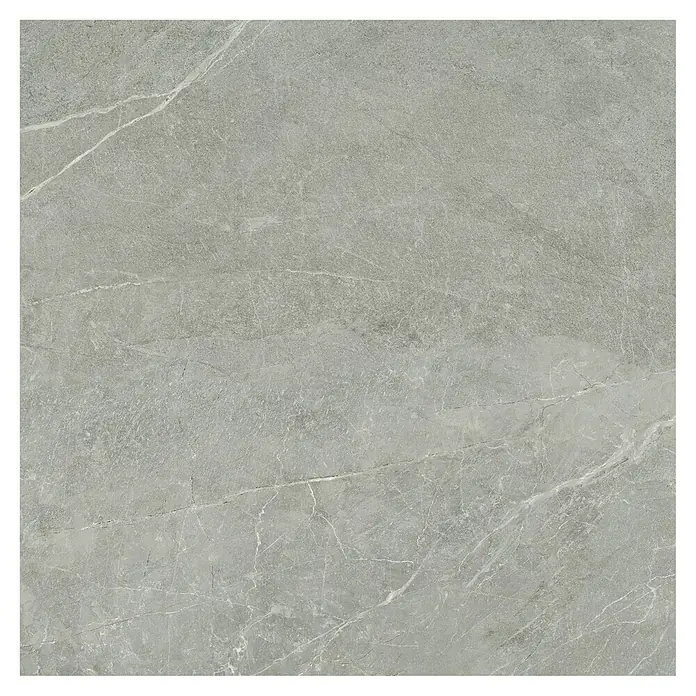 Halcón Pavimento porcelánico Tempo - 120 x 120 cm, Ceniza, Pulido, Rectificado - Baldosa de suelo gris con efecto mármol, ideal para espacios de vida modernos. La baldosa destaca por su alta calidad y aspecto elegante.