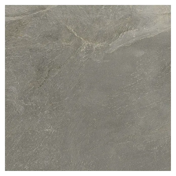 BHS Showroom Pavimento porcelánico Tempo - 60,5 x 60,5 cm, Dark, Mate - Primer plano de una elegante baldosa de gres gris con texturas sutiles y un aspecto moderno, ideal para interiores elegantes.