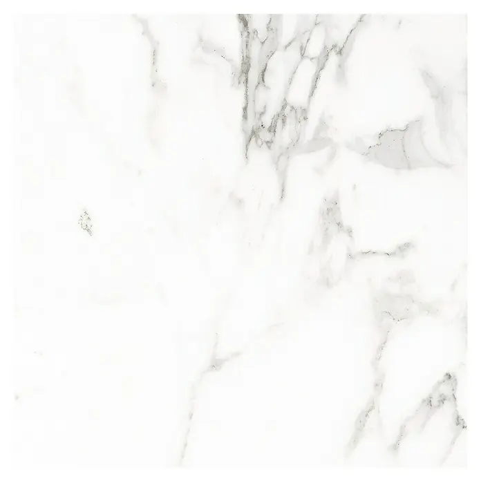 BHS Showroom Pavimento porcelánico Palatina - 120 x 120 cm, Blanco, Mate, Rectificado - Elegante textura de mármol para superficies de alta calidad. Ideal para interiores elegantes y diseños sofisticados con elegancia atemporal.