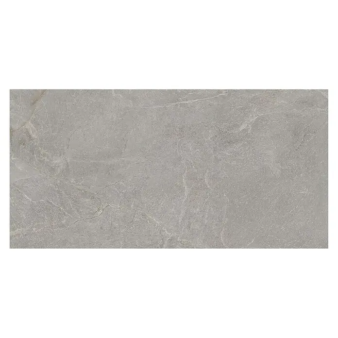 Halcón Pavimento porcelánico Tempo - 120 x 60 cm, Ceniza, Mate, Espesor: 9,5 mm - Baldosa gris para suelo con efecto mármol, ideal para interiores modernos, ofreciendo una superficie elegante y resistente.