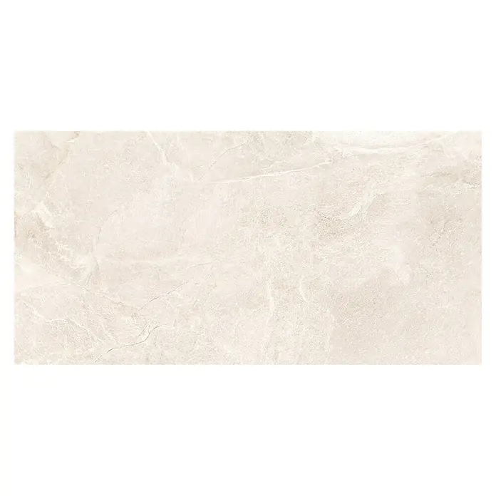 Halcón Pavimento porcelánico Tempo - 120 x 60 cm, Cotton, Mate, Espesor: 9,5 mm - Elegante baldosa de mármol beige con vetas delicadas. Ideal para diseños elegantes de paredes y pisos. Atemporal y sofisticado.