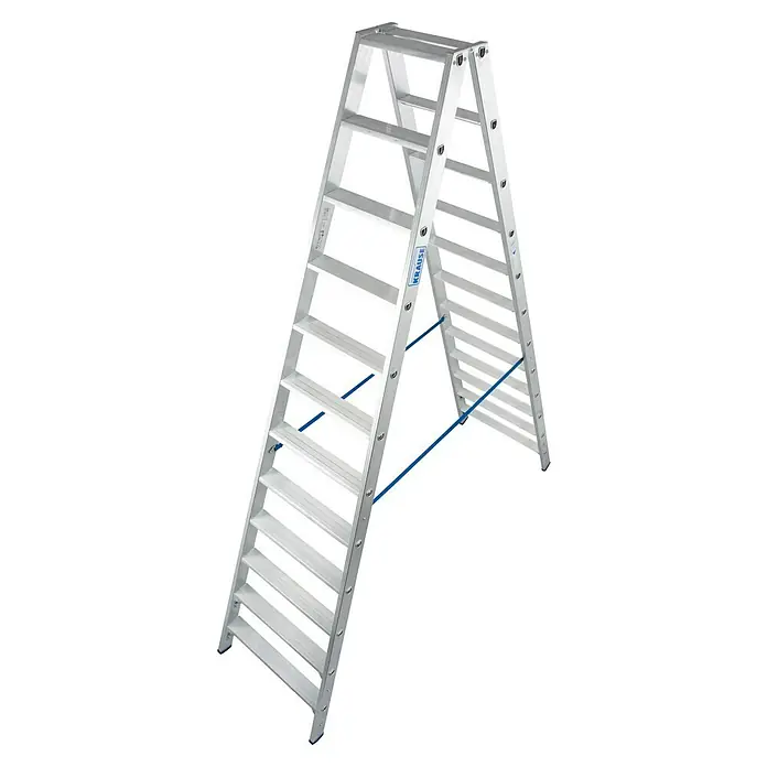 Krause Stabilo Doppelleiter - Anzahl Tritte: 24 Stk., Arbeitshöhe: 4,35 m, Aluminium - Die Krause Doppelleiter aus Aluminium ist ideal für den professionellen und privaten Gebrauch. Sie ist robust, leicht und sicher.