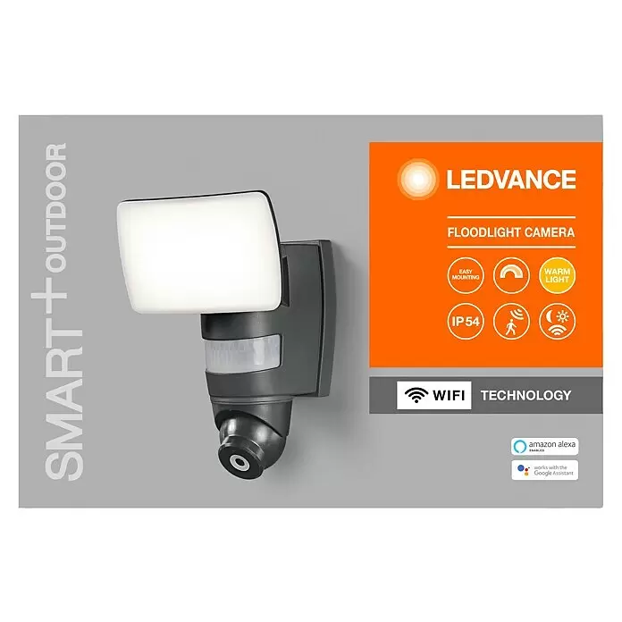 Osram Smart+ LED-Außenwandleuchte Endura Pro24 W, 169 x 163 x 250 mm, Dunkelgrau, IP44 Front View