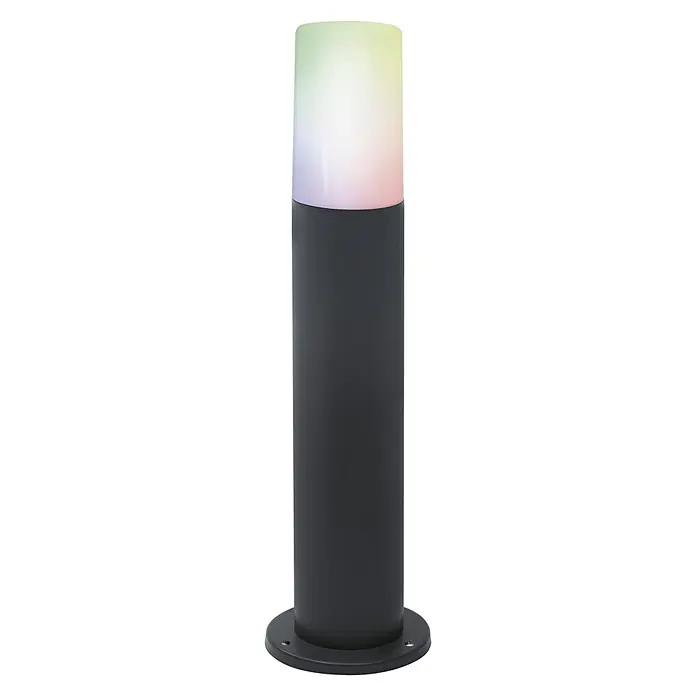 Ledvance Smart+ WiFi LED-Außenwandleuchte PIPE - Farbe Gehäuse: Dunkelgrau, IP44, 10 W, 13,5 x 13,5 x 50 cm - Eine stilvolle, zylindrische Außenleuchte mit farbwechselndem Oberteil, die jedem Garten eine moderne Note verleiht. Die robuste Konstruktion sorgt für Langlebigkeit.